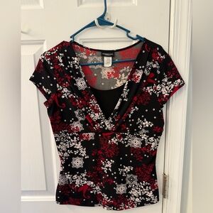 Perseption Concept women’s red black blouse small